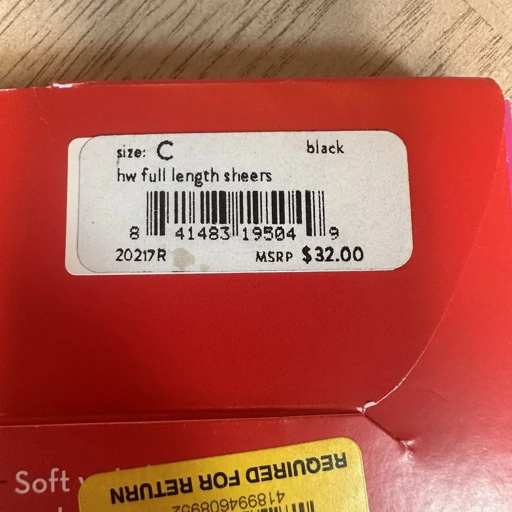 Spanx Firm Believer High Waisted Sheers Black Hoisery Shapewear Size C‎ Nylons